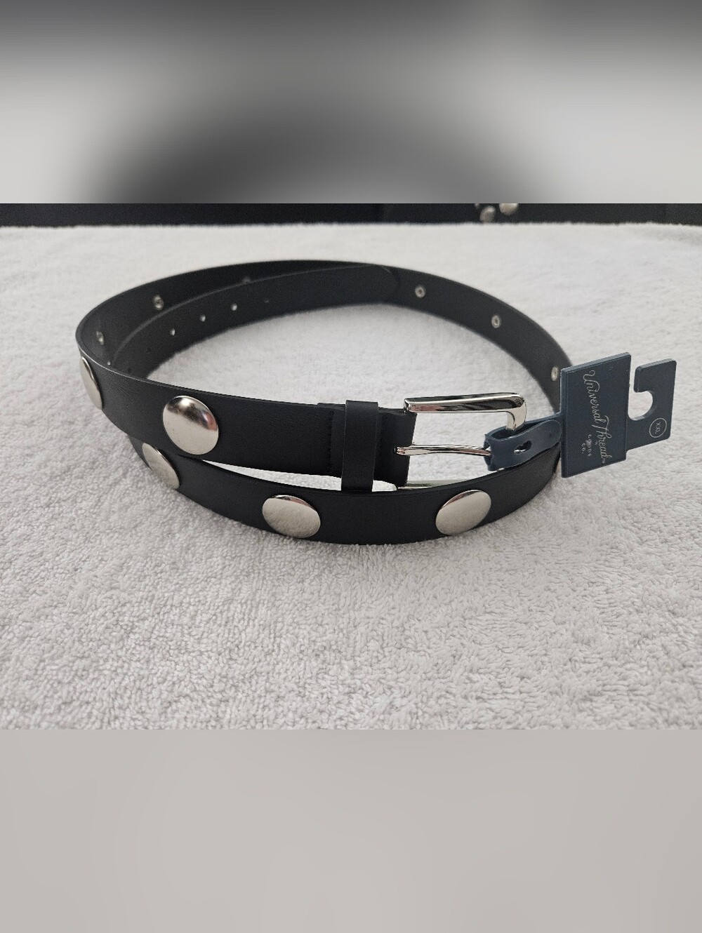 Universal Thread Women's XXL Black Faux Leather Dome Studded Western Belt NWT
